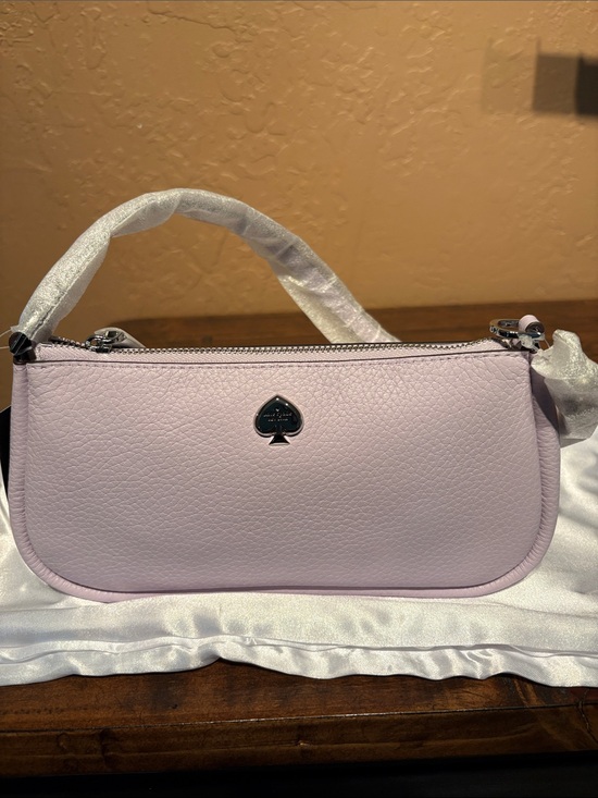 kate spade Handbags - kate spade NWT Kayla Light Lilac Pebbled Leather Clutch or Crossbody MSRP $189
